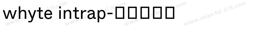 whyte intrap字体转换
